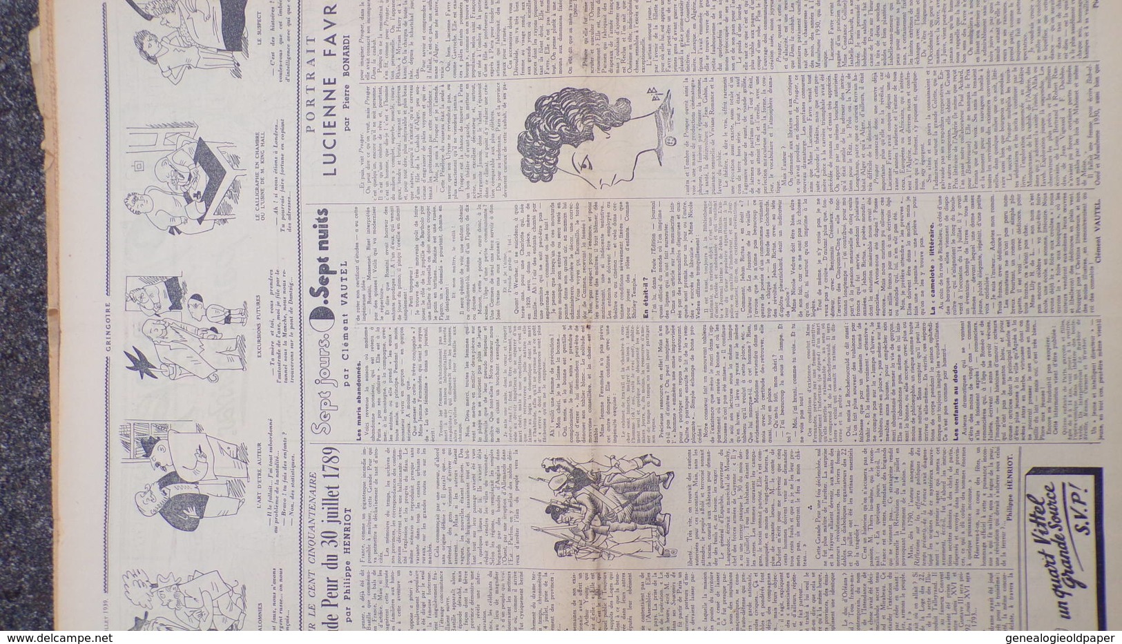 GRINGOIRE -27 JUILLET 1939-N° 559-JOURNAL WW2 PRESSE HEBDO-PARIS-BERAUD-TARDIEU-STALINE-HITLER-DUCLOS-ROUMANIE-RECOULY - Francese