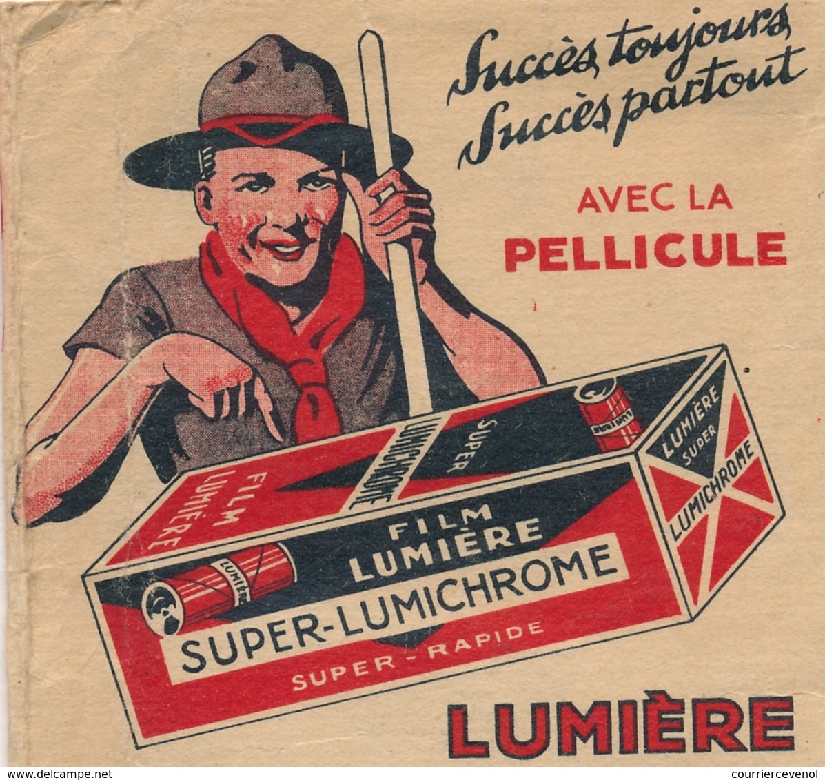 SCOUTISME / PHOTOGRAPHIE - Pochette Travaux Photos LUMIÈRE (1935) Illustration Scout. - Scoutisme