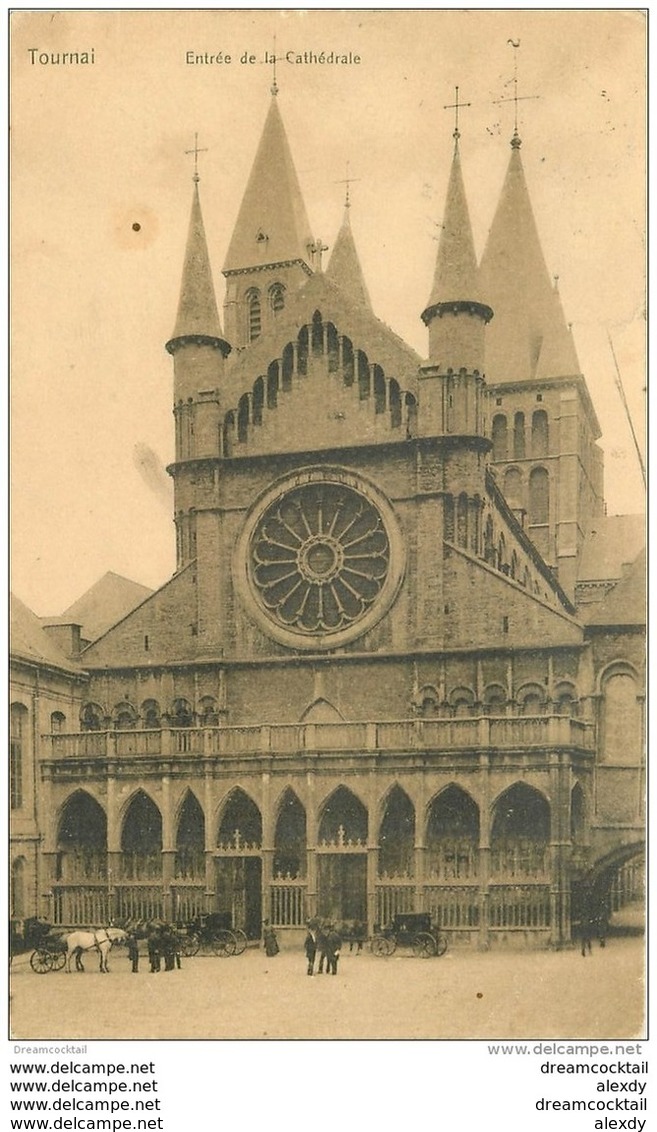 TOURNAI. Entrée De La Cathédrale 1906 - Doornik