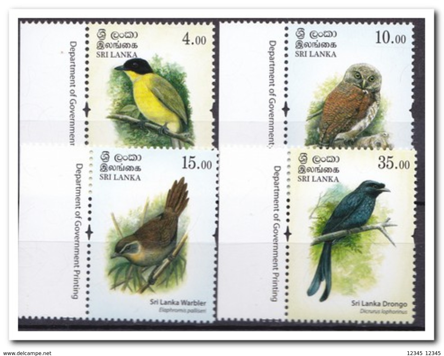 Sri Lanka 2017, Postfris MNH, Birds - Sri Lanka (Ceylon) (1948-...)