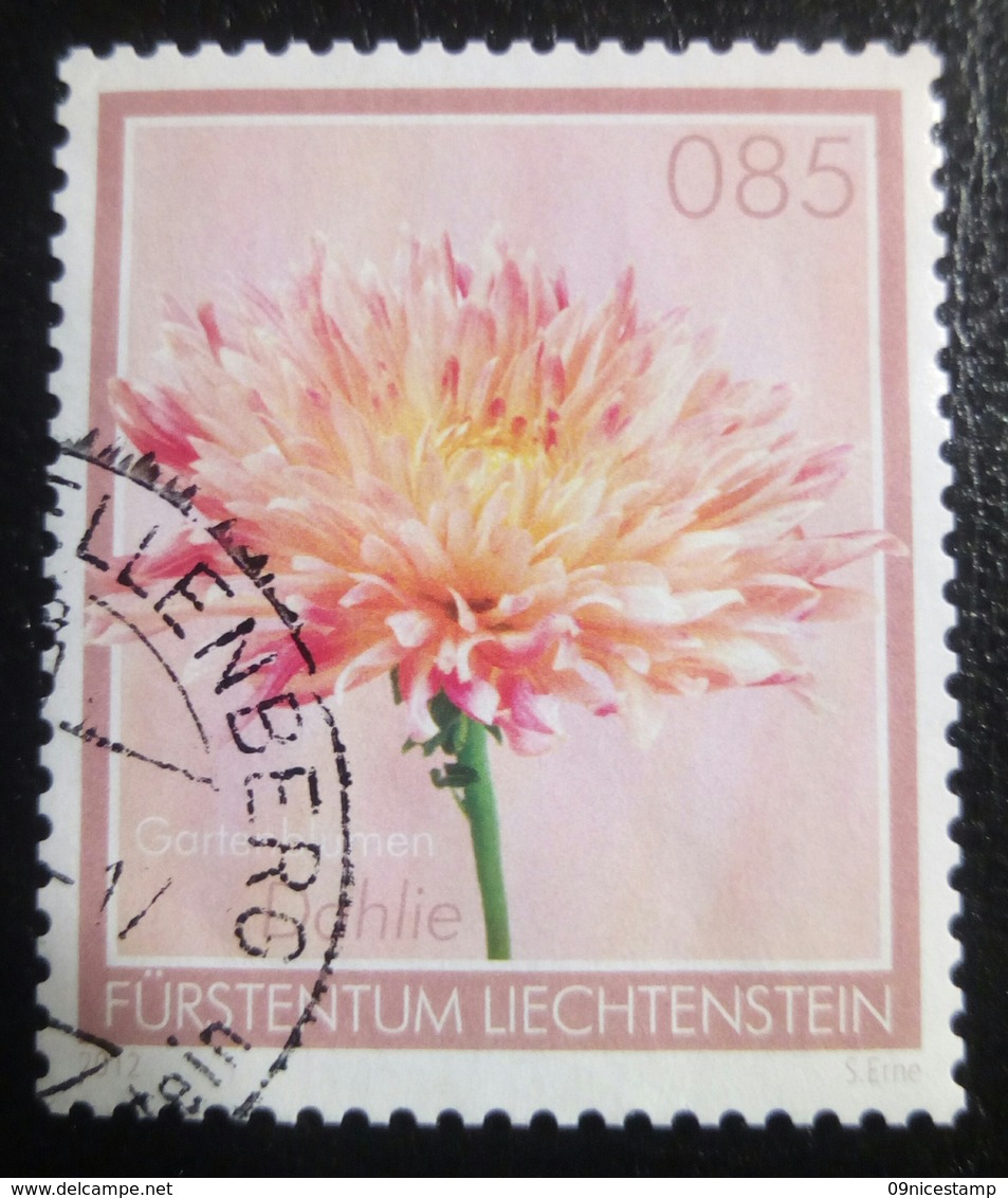 Flower,  Year 2012 , From Liechenstein, Cancelled - Oblitérés