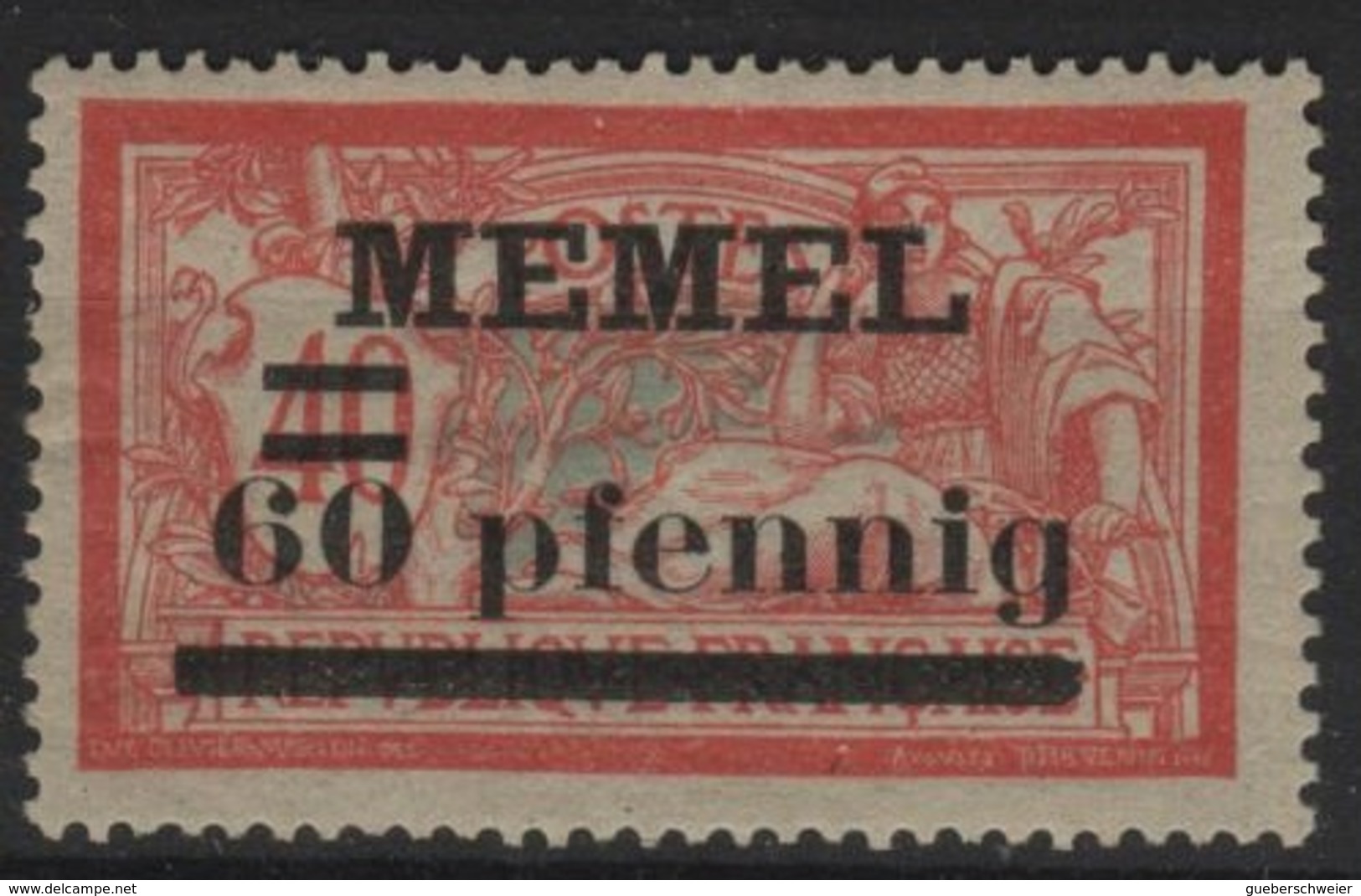 MEM 74 - MEMEL Merson N° 24a Neuf* Variétés Chiffres Espacés - Neufs