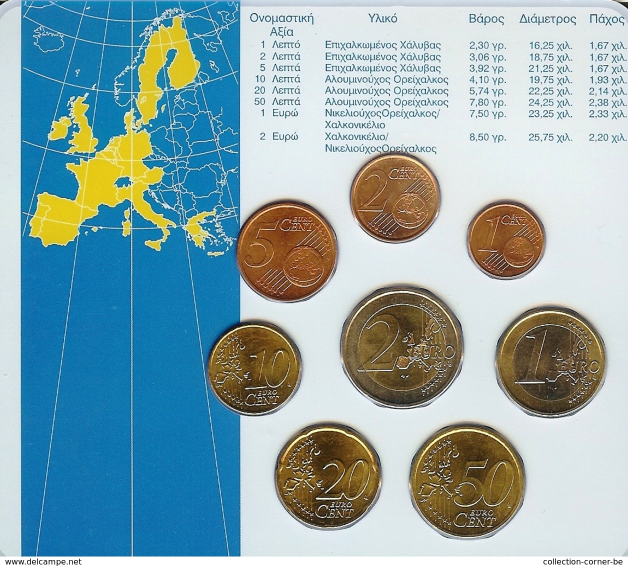 Griekenland Euroset 2002 In Blister - Grèce