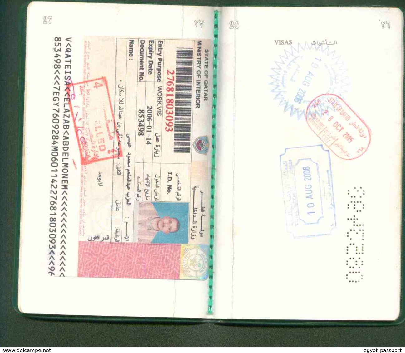 Egypt Passport Issue 2004 - Visa Saudi Arabia - Qatar - Condition As In Scan - Documenti Storici