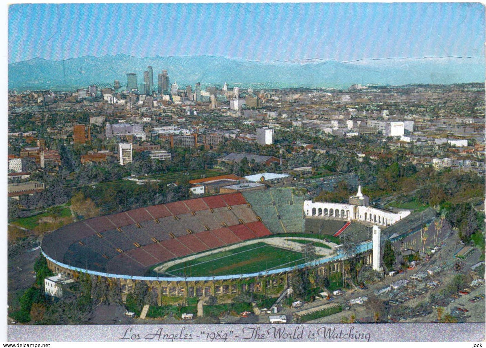 Postcard Stadium Los Angeles Usa Stadion Sports Stade Stadio Estadio Football Soccer Calcio Sport. Olympics Games - Fussball