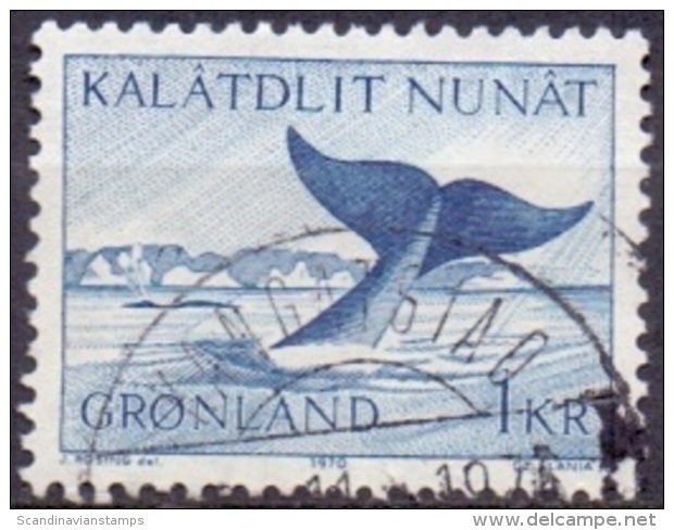 GROENLAND 1963-68 1kr Walvis GB-USED. - Usados