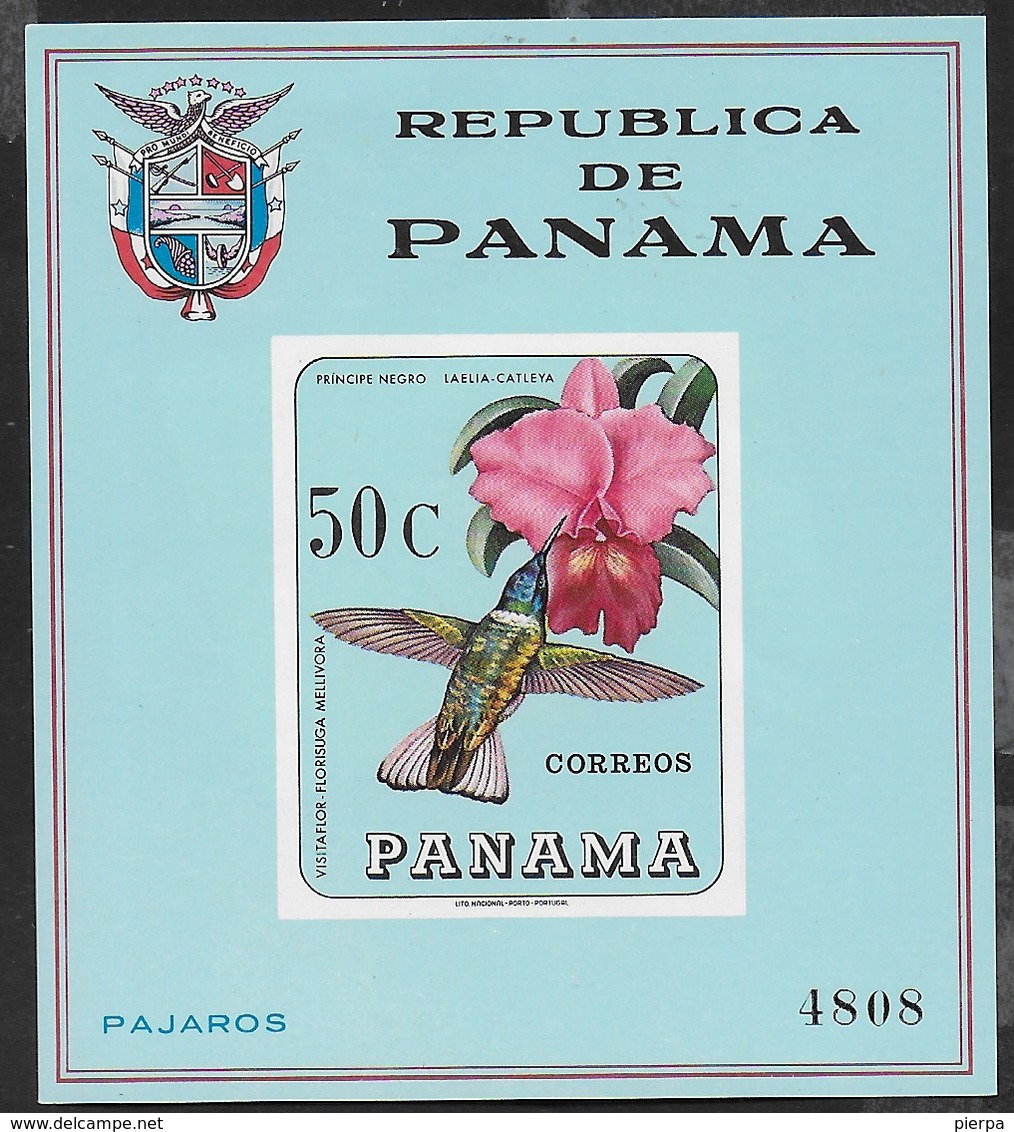 PANAMA - 1967 - LAELIA CATTLEYA - FOGLIETTO NUOVO ** (MICHEL BL 71) - Orchidées