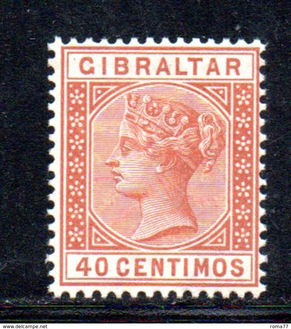 APR2147 - GIBILTERRA 1889 , Unificato N. 25  * Linguella Invisibile  (2380A) . CA - Gibilterra