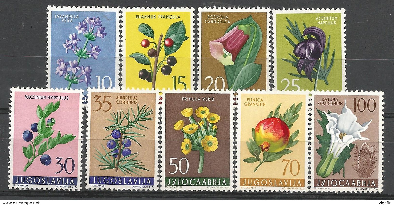 YU 1959-882-90 FLOWERS, YUGOSLAVIA, 1 X 9v , MNH - Nuovi