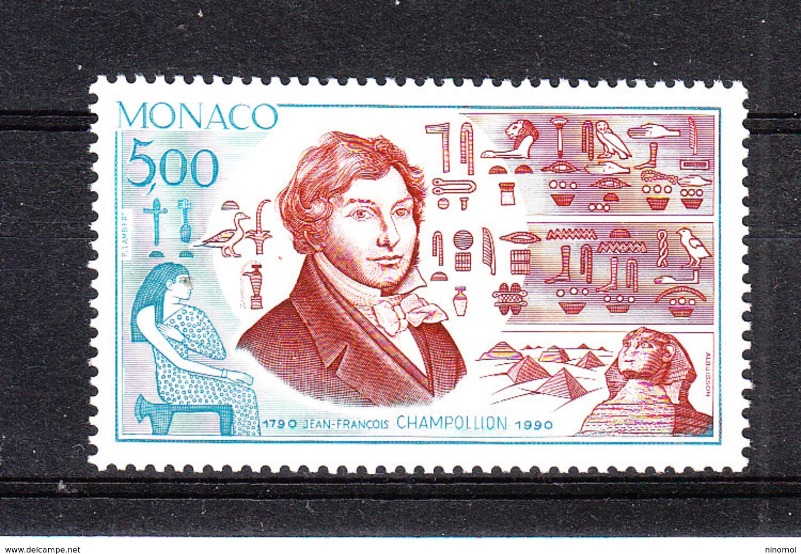 Monaco   -  1990. Champollion E Geroglifici. Champollion And Hieroglyphics. MNH - Egittologia