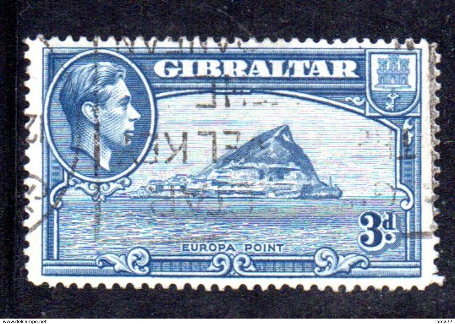 APR2156 - GIBILTERRA 1935 ,  Unificato N. 107B  Usato  (2380A) .  Dent 14 - Gibilterra