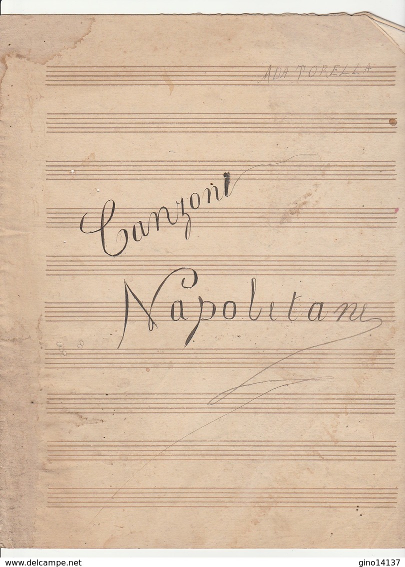 SPARTITO MUSICALE Manoscritto CANZONI NAPOLETANE Di Ada Torella - Mazurka - Scores & Partitions