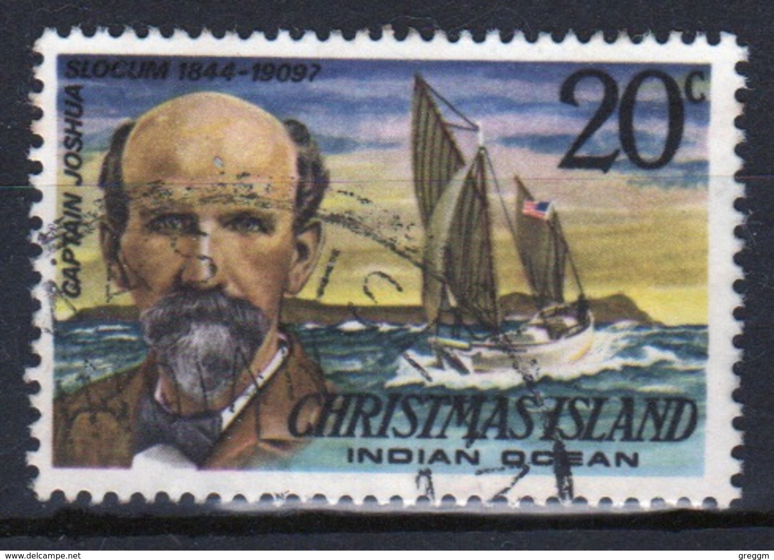 Christmas Island  20 Cent Stamp From 1977 Set. This Stamp Is In Fine Used Condition - Christmas Island