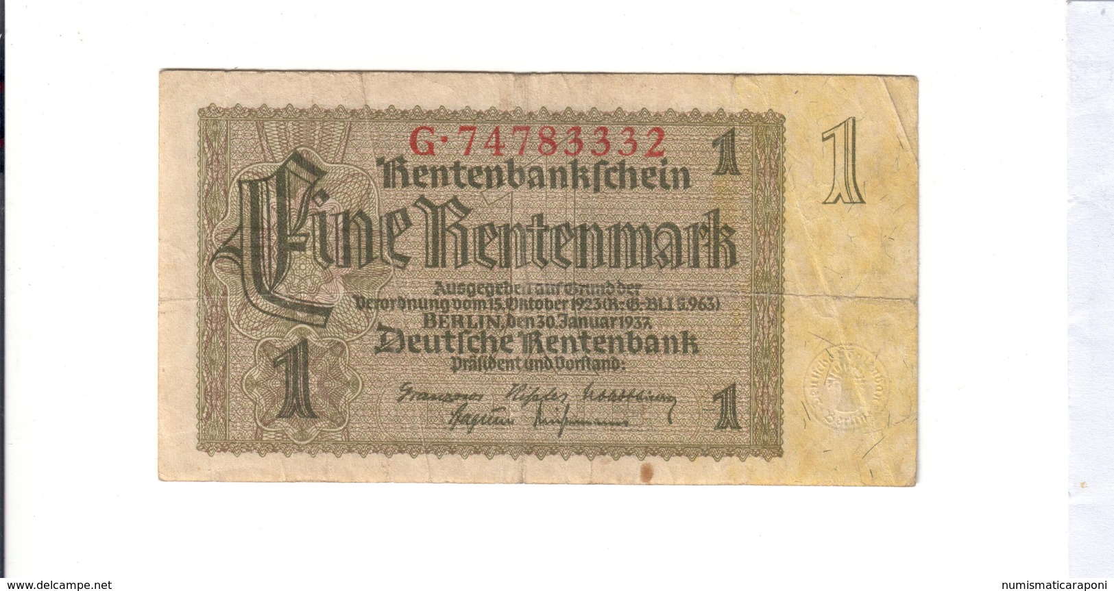 1937 Germania 1 Mark Lotto 2695 - Other & Unclassified