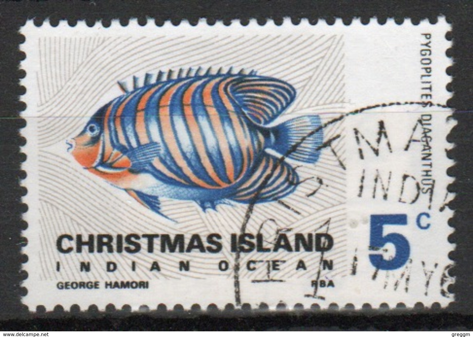 Christmas Island 5 Cent Stamp From 1968 Fish Set. - Christmas Island