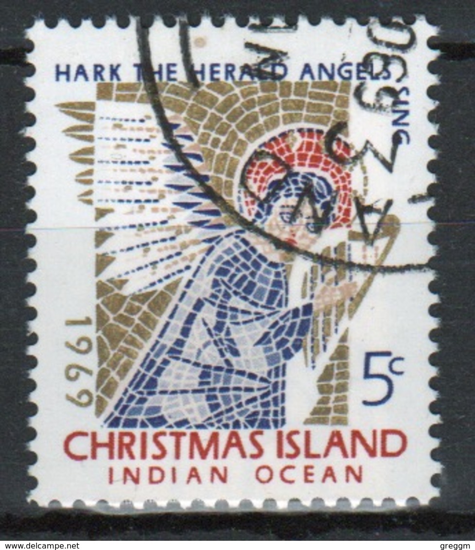 Christmas Island 5 Cent Single Stamp From 1969 Christmas. - Christmas Island