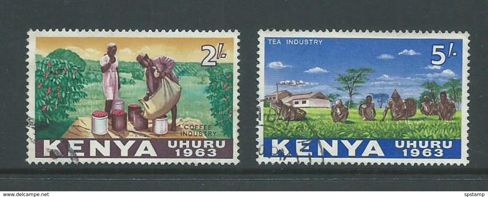 Kenya 1963 2 Shilling Coffee & 5 Shilling Tea FU - Kenya (1963-...)