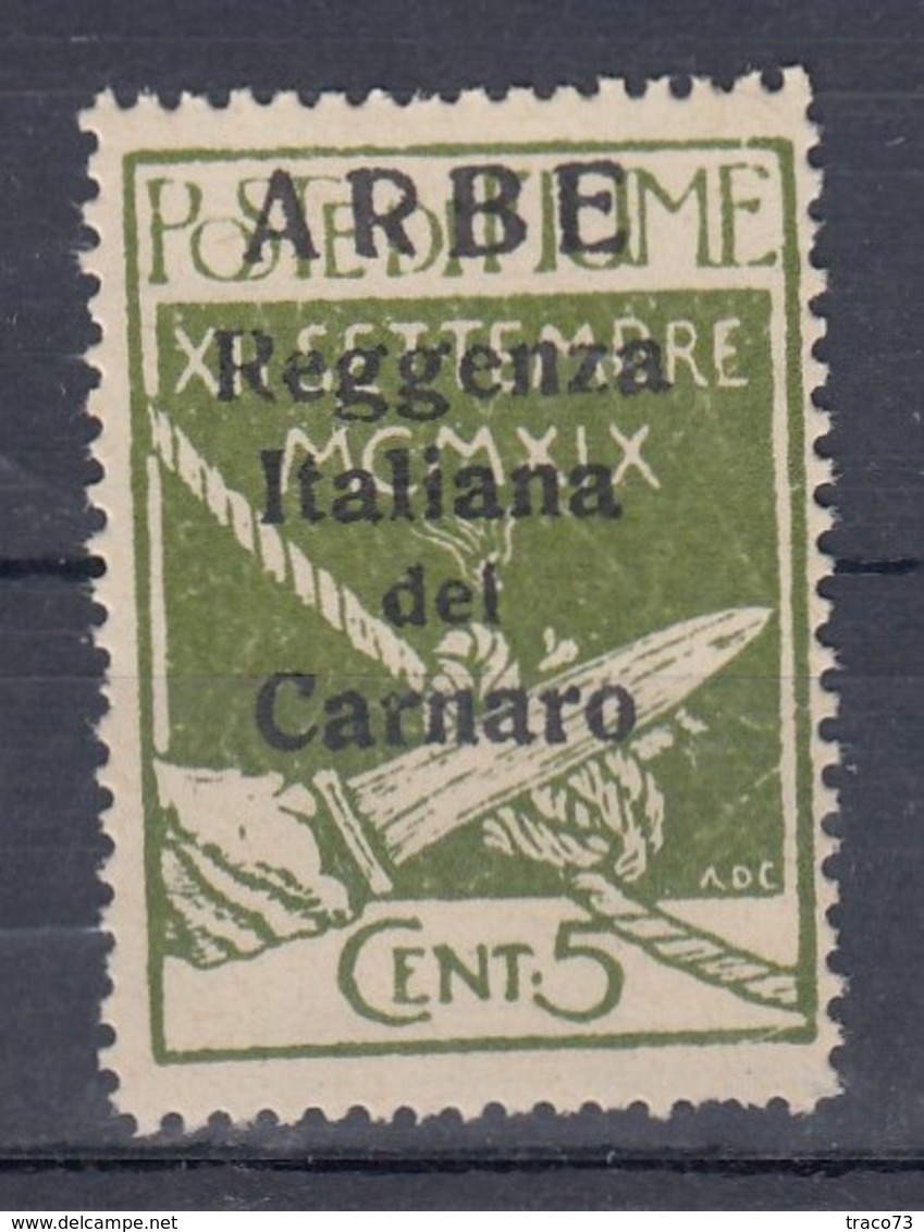 1920 ARBE  REGGENZA ITALIANA DEL CARNARO  /  5 CENT _ Nuovo - Sonstige & Ohne Zuordnung