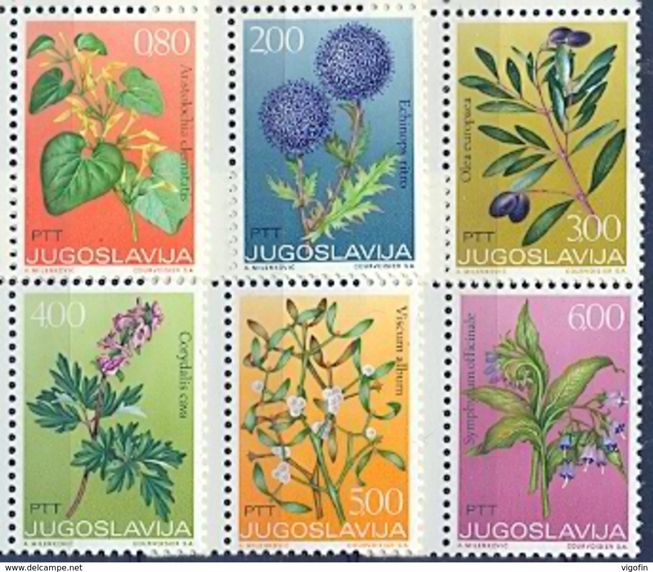 YU 1973-1510-5 FLORA, YUGOSLAVIA, 6v, MNH - Ungebraucht