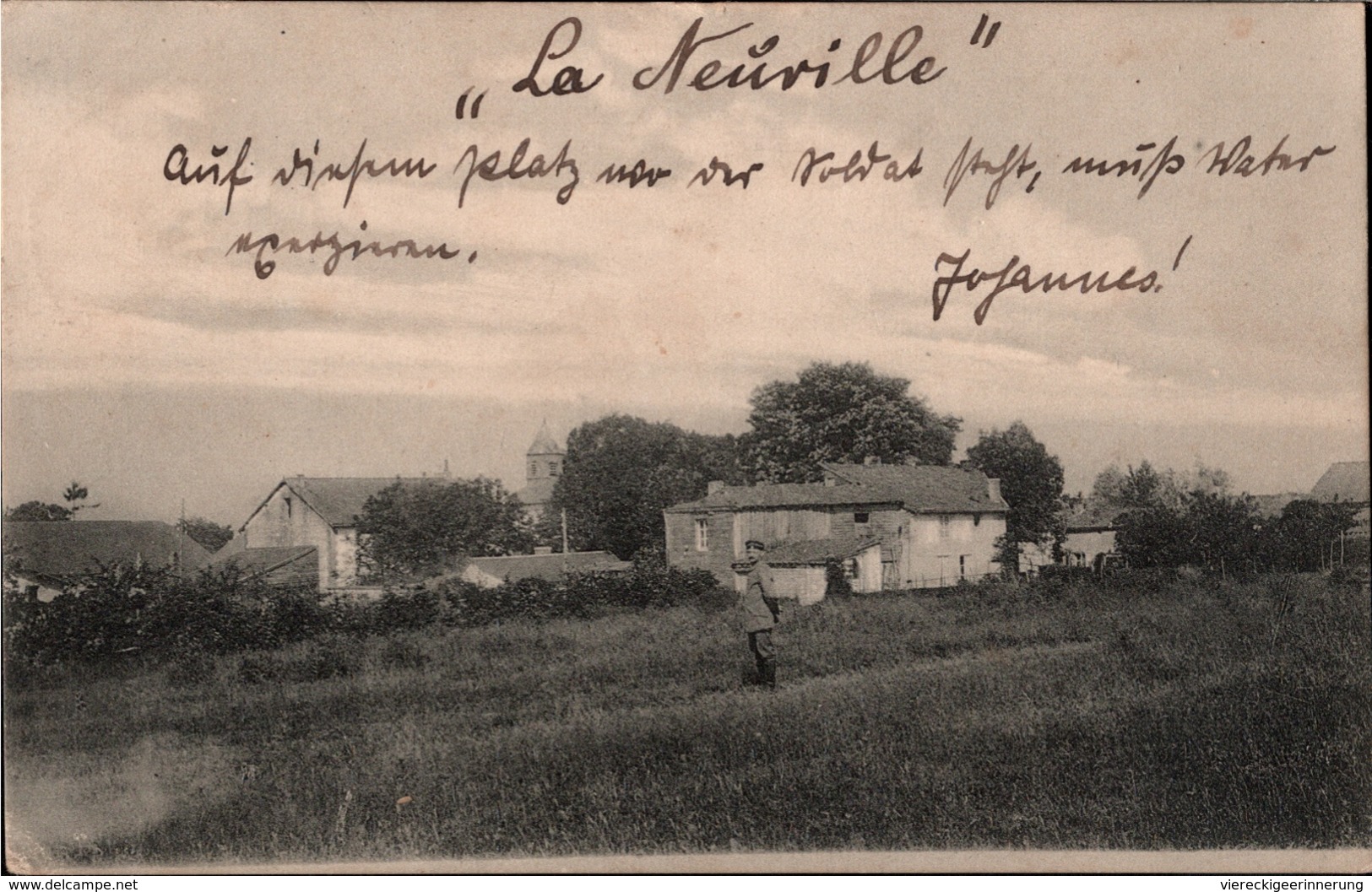 ! Alte Ansichtskarte La Neuville, 1916, Feldlazarett 3. Armeekorps, Köslin, Feldpost 1. Weltkrieg - Autres & Non Classés