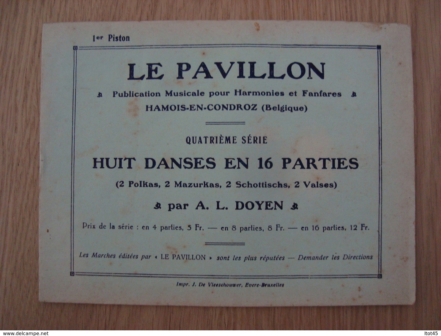 RECUEIL LE PAVILLON HAMOIS-EN-CONDROZ BELGIQUE - Partitions Musicales Anciennes