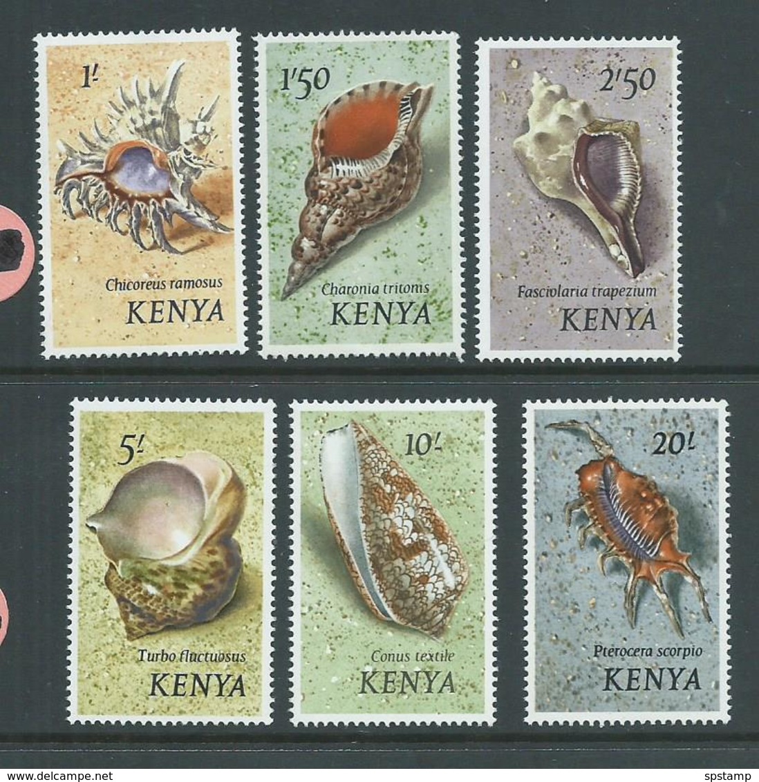 Kenya 1971 Shell Definitives 1 Shilling - 20 Shillings MNH , Some With Gum Knocks And Odd Glaze On Gum - Kenya (1963-...)