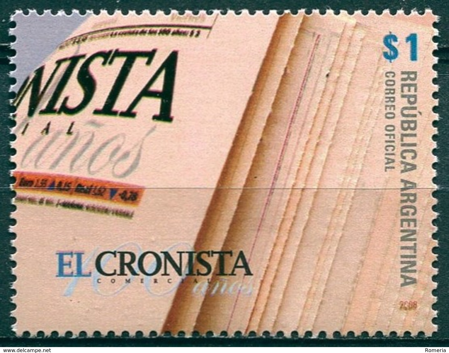 Argentine - 2008 - Yt 2767 - Centenaire Du Journal El Cronista - ** - Nuevos