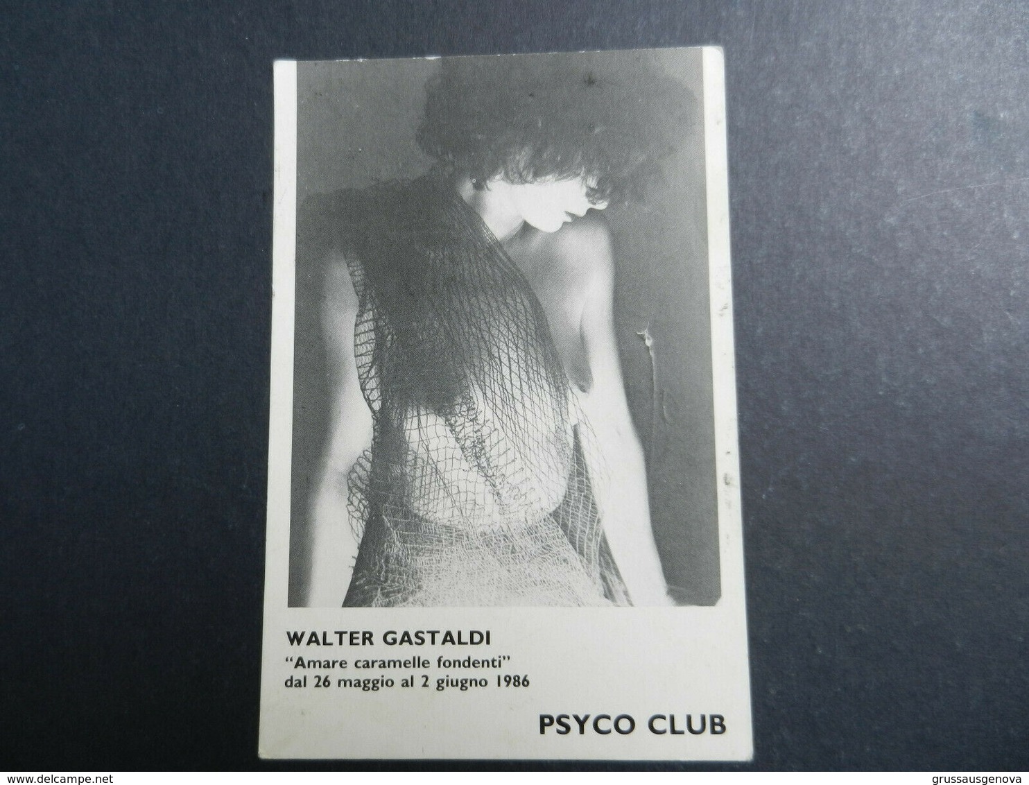 19944) CARTOLINA PUBBLICITARIA PSYCO CLUB PHOTO WALTER GASTALDI NON VIAGGIATA SCARABOCCHI AL RETRO - Artisti