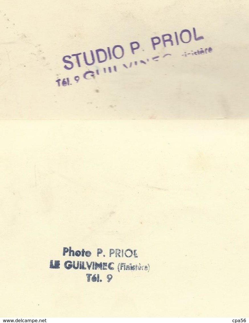 2 PHOTOS De Classe PRIOL - LE GUILVINEC Ou Environs (1958 Et 1959) - Guilvinec