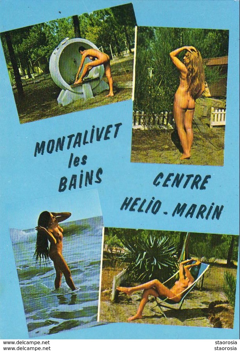 D33  MONTALIVET LES BAINS Centre Hélio Marin Joies Du Naturisme ( Avec Jeune Femme Seins Nus ) - Soulac-sur-Mer