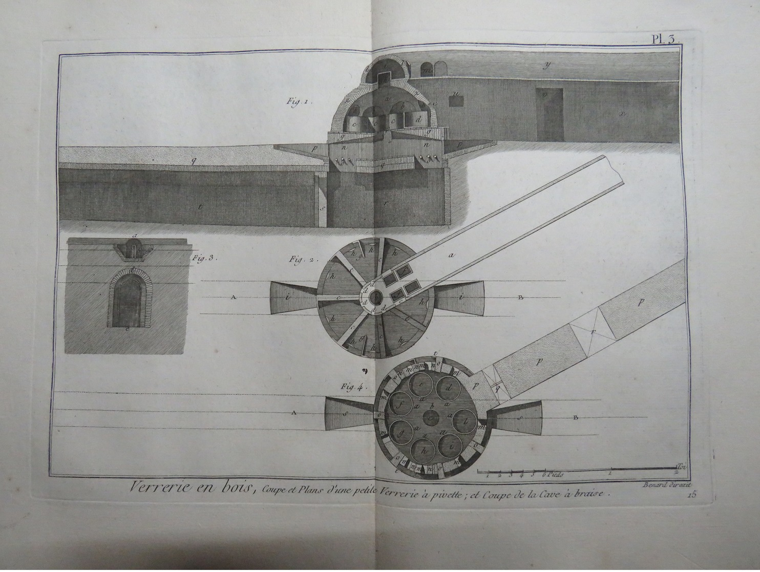 METIER XVIIIe: Verrier, souffleur de verre  ,verrerie ....50 gravures sur cuivre de BENARD  1784