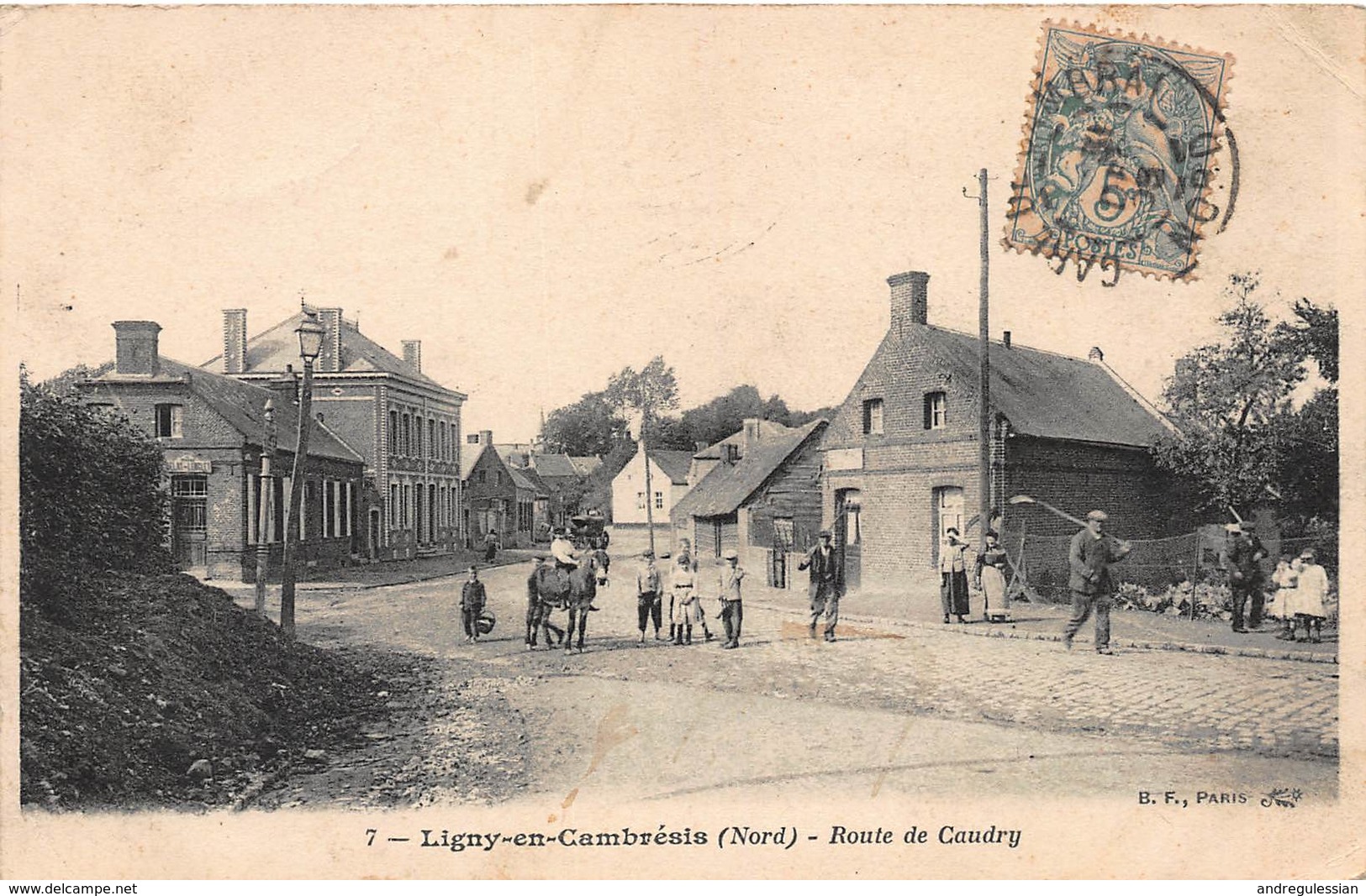 CPA Ligny-en-Cambrésis ( Nord ) - Route De Caudry - Autres & Non Classés