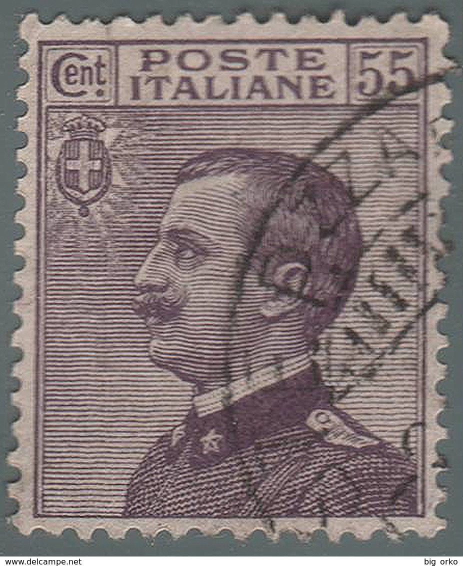 Italia Regno - Effige Vittorio Emanuele III (sinistra) 55 C. Violetto Bruno (n°110) - 1920 - Usati