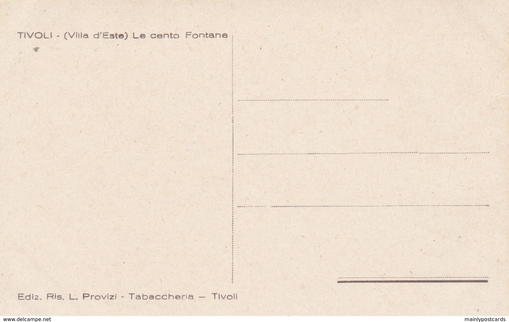 AQ56 Tivoli, Villa D'Este, La Cento Fontane - Tivoli