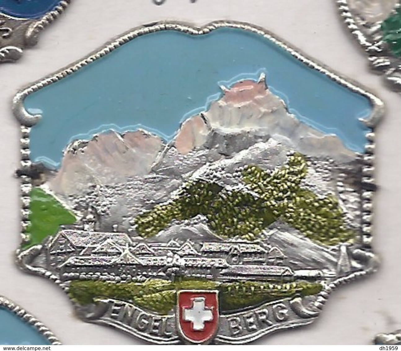 ENGELBERG MOUNTAIN MONTAGNE  ECUSSON PLAQUE EMAILLEE WANDERN STOCK RANDONNEE BLASON WAPPEN SCHWEIZ SUISSE SWIZZERLAND - Obj. 'Souvenir De'