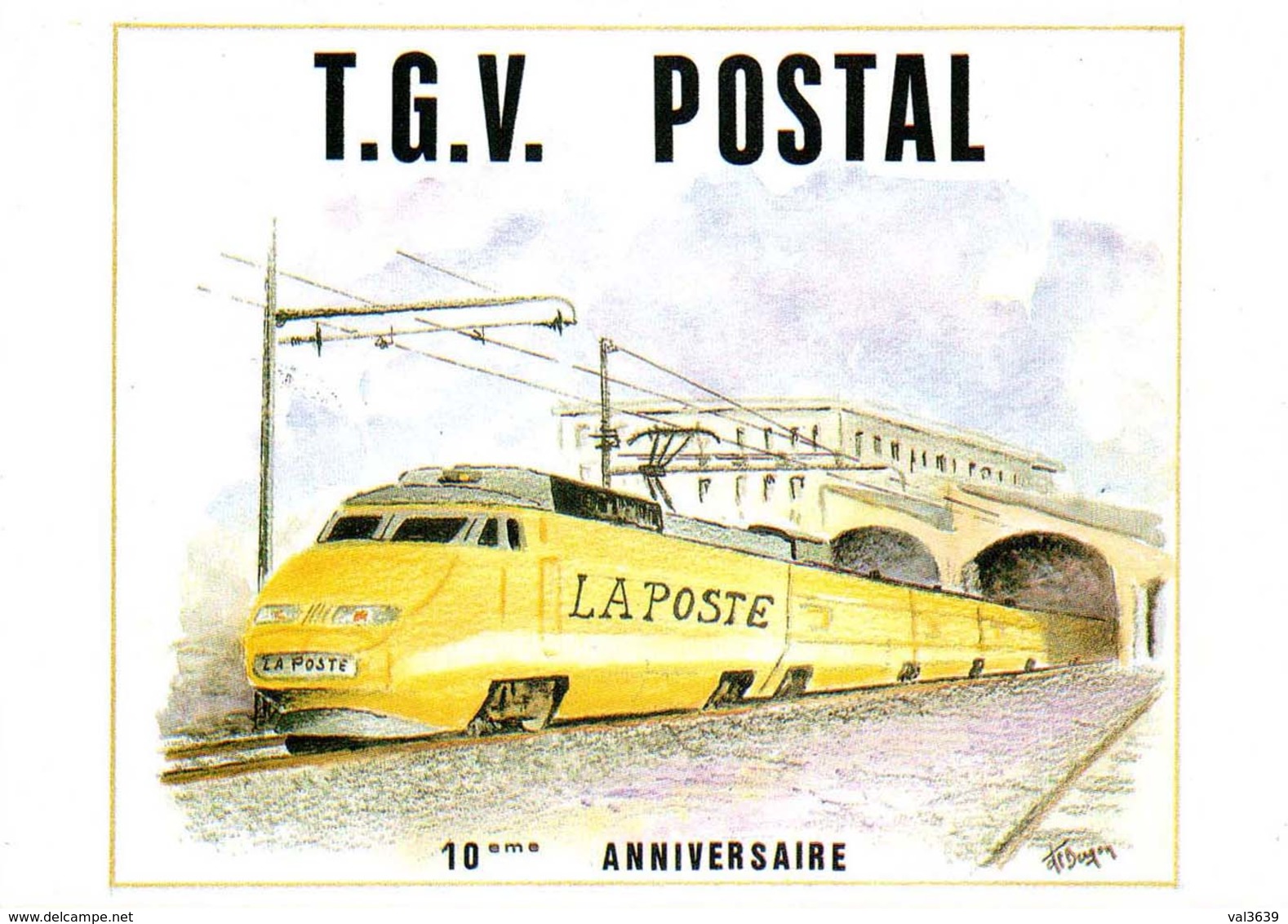 TGV Postal Oblitération 10ème Anniversaire Paris 1er Octobre 1994 - Trains