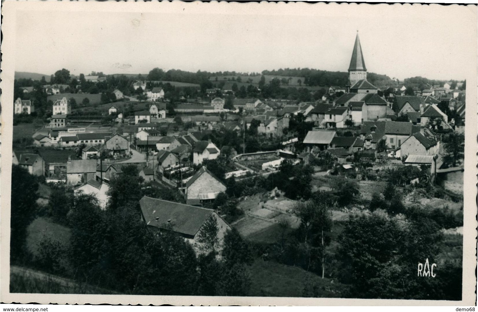 AUZANCES Cpa 23 Creuse Vue Générale .Ed RAC Marcophilie Daguin Flamme - Auzances