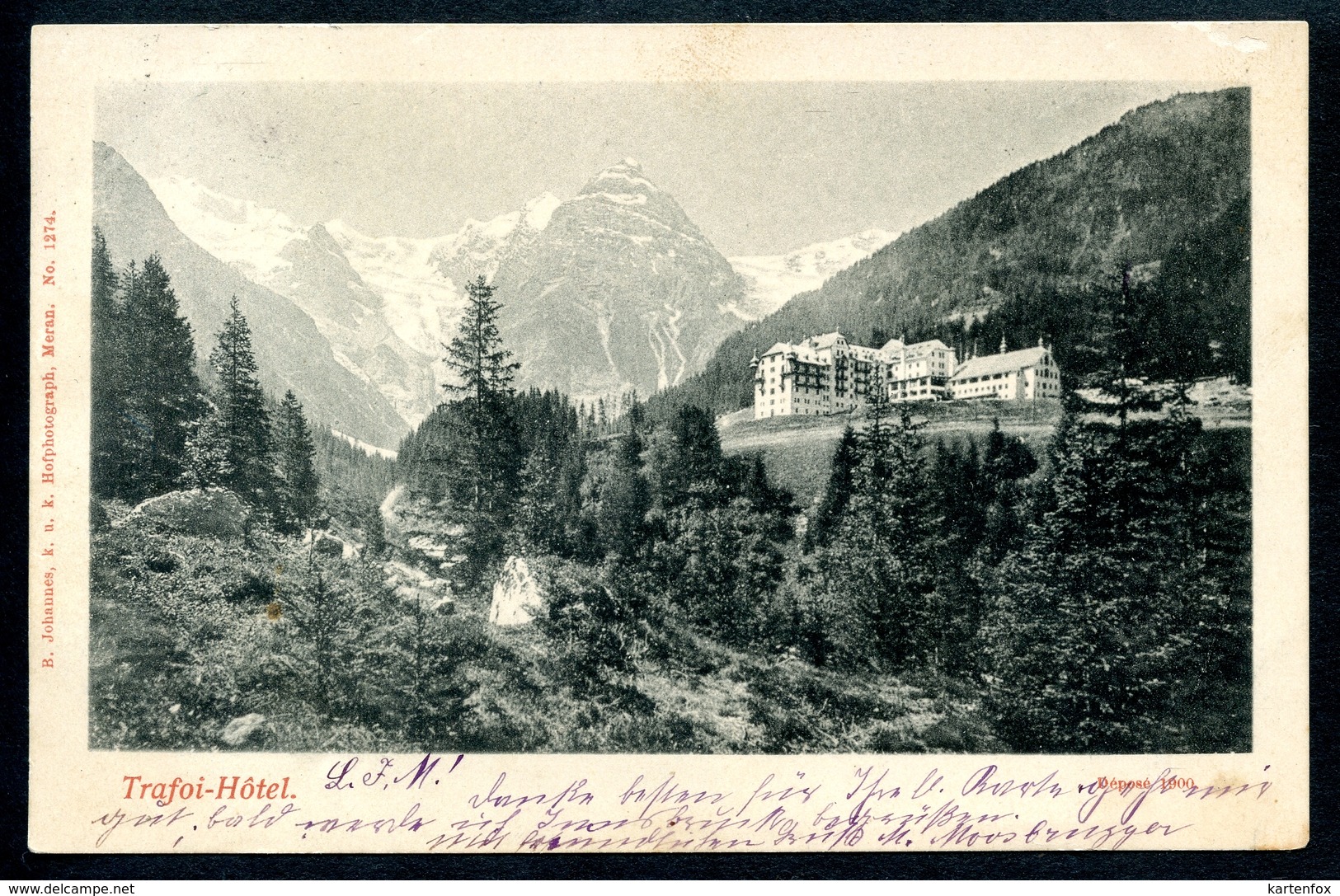 Trafoi - Hotel, 3.9.1901, Südtirol, Stilfs, Vinschgau - Bolzano (Bozen)