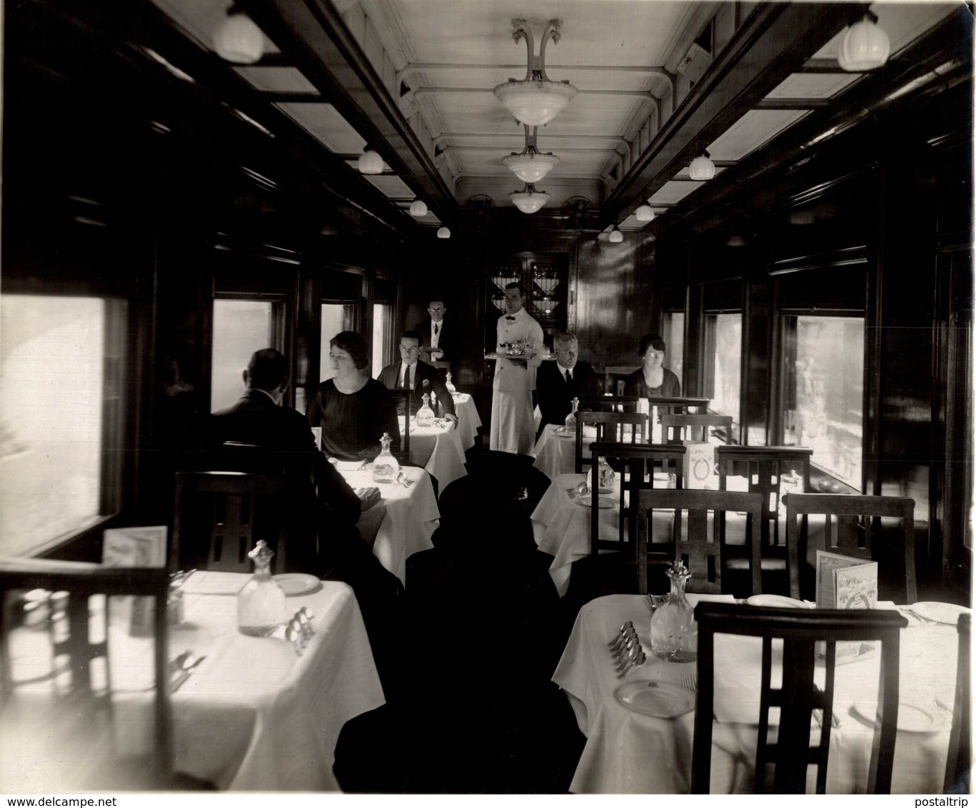 WAGON RESTAURANT NATIONAL DE CANADA RAILWAY CHEMIN DE FER EISENBAHN  24*19CM Fonds Victor FORBIN 1864-1947 - Trenes