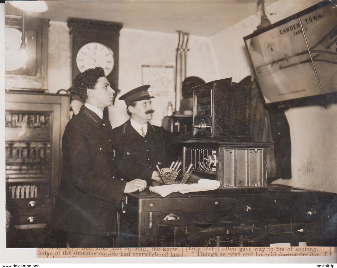 CAMDEN TOWN SIGNALMAN TASK HAMPSTEAD TUBE RAILWAY CHEMIN DE FER EISENBAHN 16*12CM Fonds Victor FORBIN 1864-1947 - Trenes