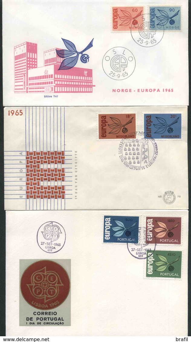 1965 Europa C.E.P.T., Annata Completa F.D.C. Non Viaggiate - 1965