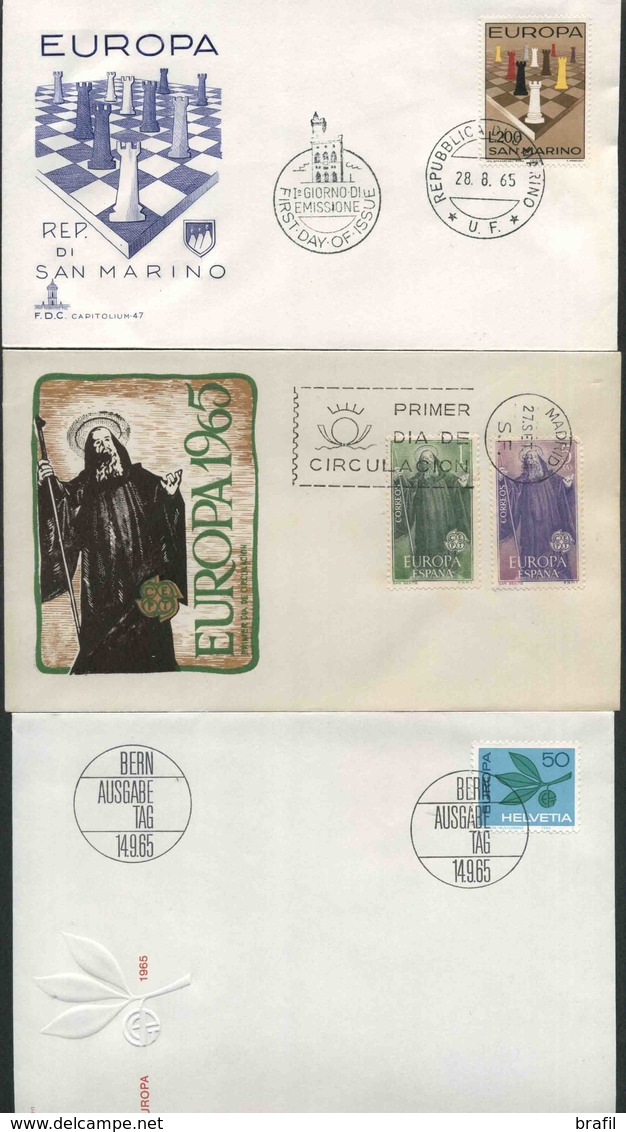 1965 Europa C.E.P.T., annata completa F.D.C. non viaggiate