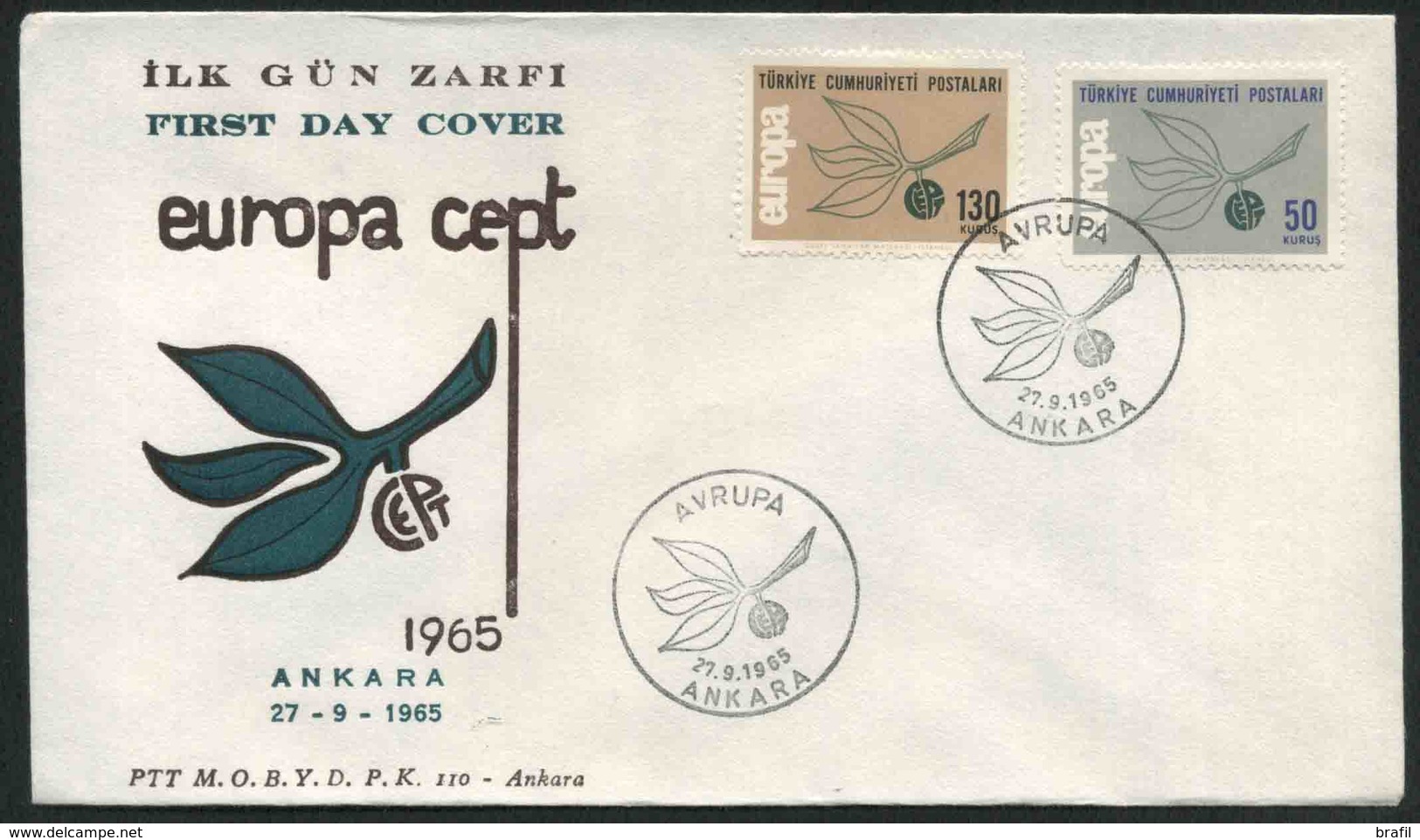 1965 Europa C.E.P.T., annata completa F.D.C. non viaggiate