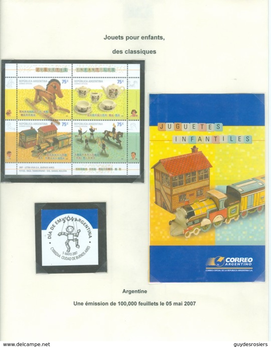 Jouets : Train + Chevaux + Vaisselle / Toys : Train + Horses + Dishes.  Timbres émis 05 Mai 2007. FRAIS De POSTE (6963) - Unused Stamps