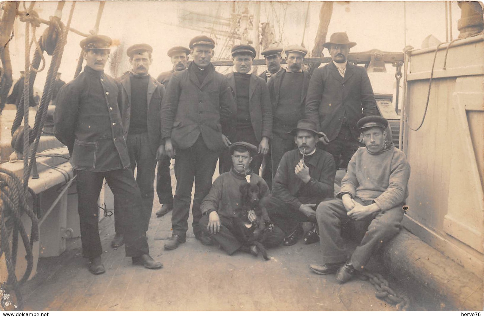 Carte Photo à Identifier - Marins - Chien - Zu Identifizieren