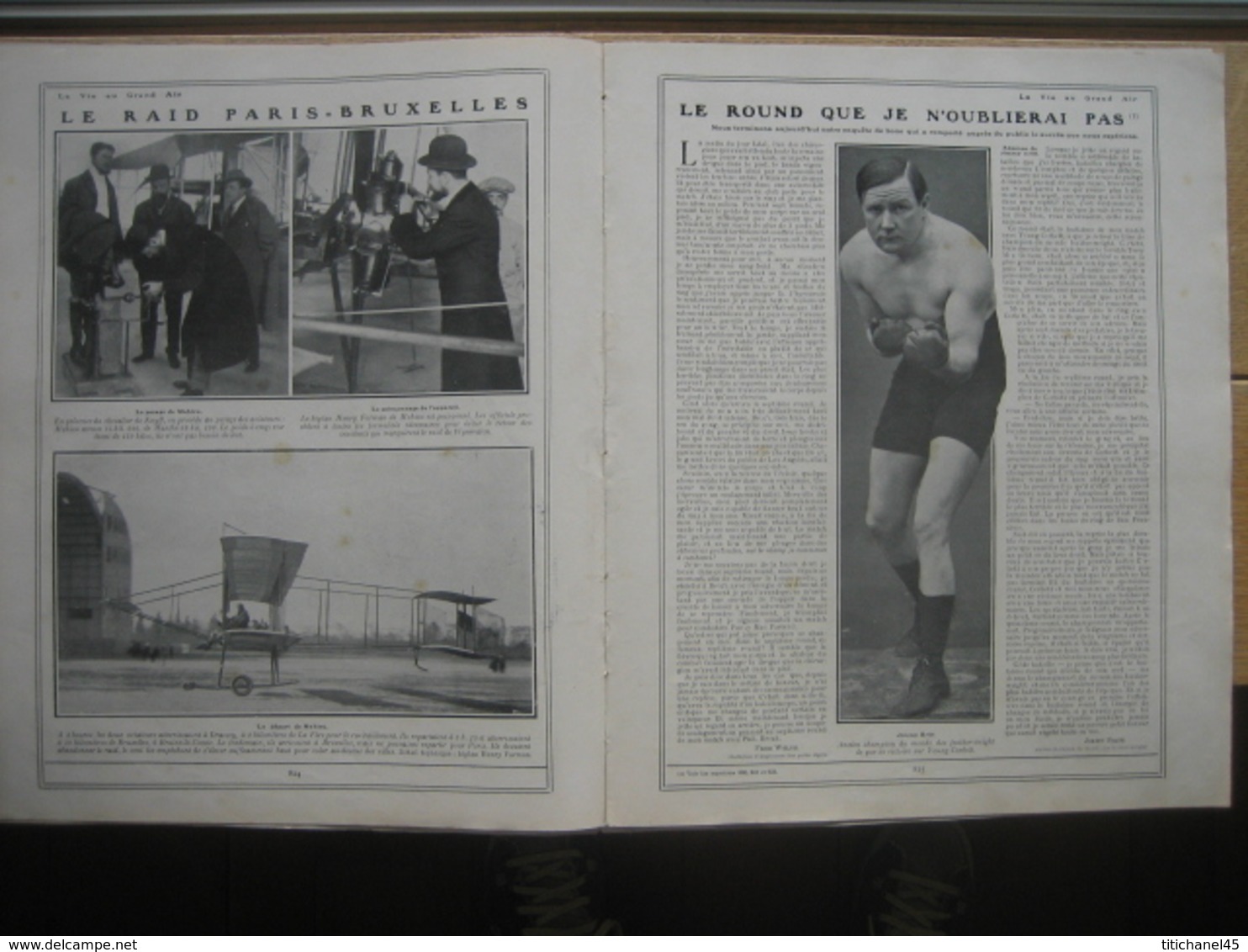 1910 RAID PARIS-BRUXELLES/COUPE MICHELIN : TABUTEAU-MAHIEU : Biplan MAURICE FARMAN - LATHAM App.100 Chevaux/BOXE:J.BRITT - 1900 - 1949