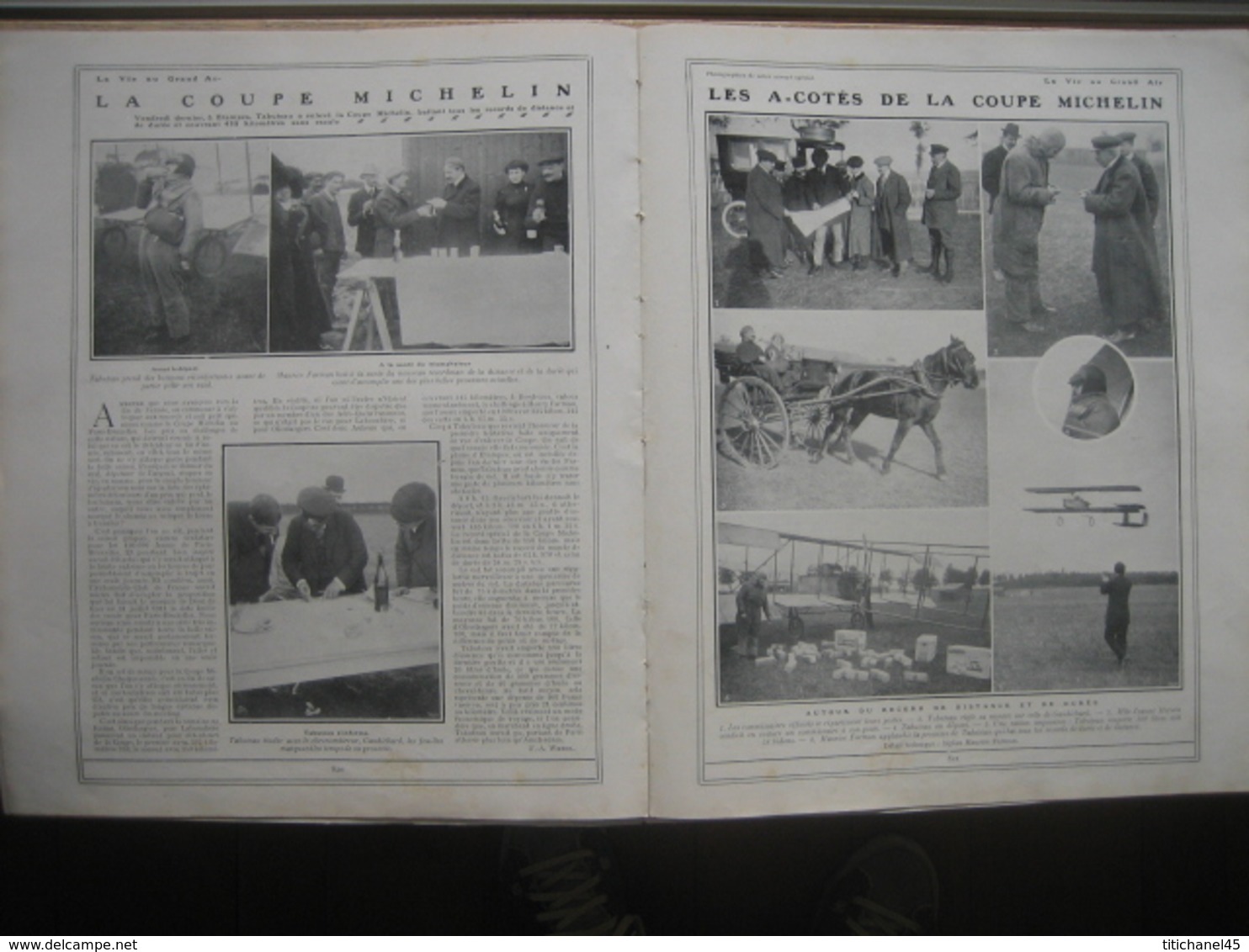 1910 RAID PARIS-BRUXELLES/COUPE MICHELIN : TABUTEAU-MAHIEU : biplan MAURICE FARMAN - LATHAM app.100 chevaux/BOXE:J.BRITT