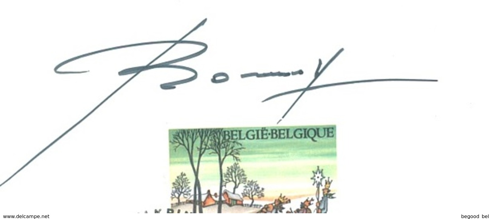 BELGIUM - CM/MK - 1.12.1984 -  CHRISTMAS SIGNED BY O. BONNEVALLE  - COB 2155 - Lot 20132 - FORMAT 24 Cm X 17 Cm - 1981-1990