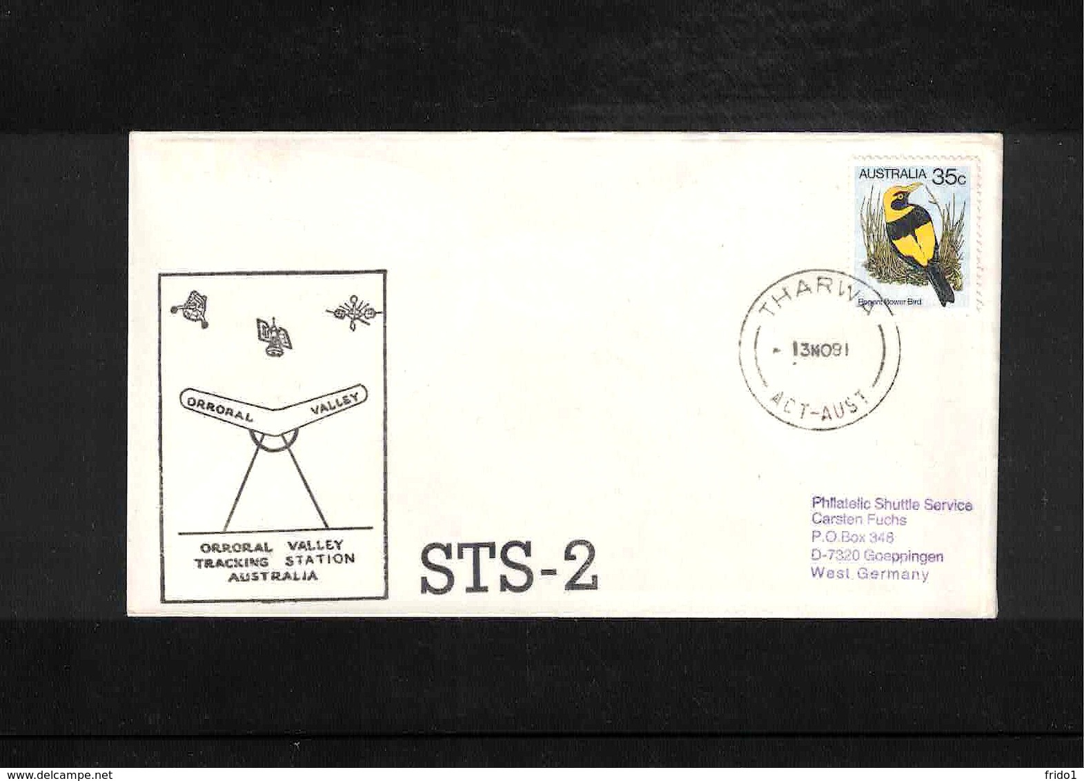 USA + Australia 1981 Space / Raumfahrt Space Shuttle - Tracking Station Orroral Valley Australia Interesting Cover - USA