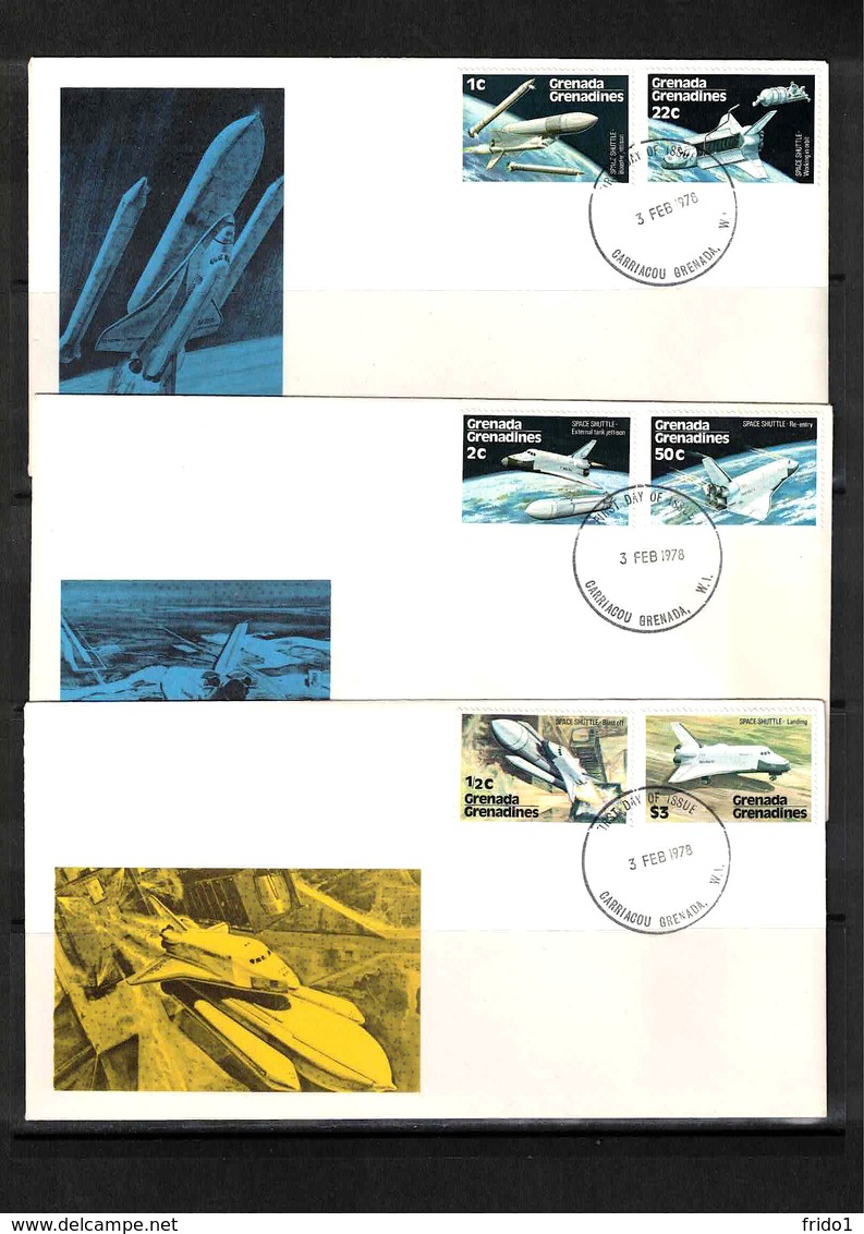 Grenada Grenadines 1978 Space / Raumfahrt  Space Shuttle Interesting Covers - Nordamerika